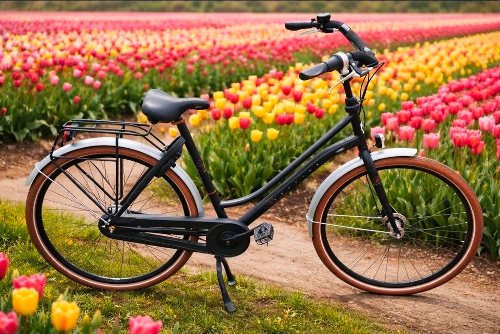 Cortina Roots Transportfiets – Matzwart – Topstaat!, 56 cm of meer, Zo goed als nieuw, Versnellingen, Ophalen