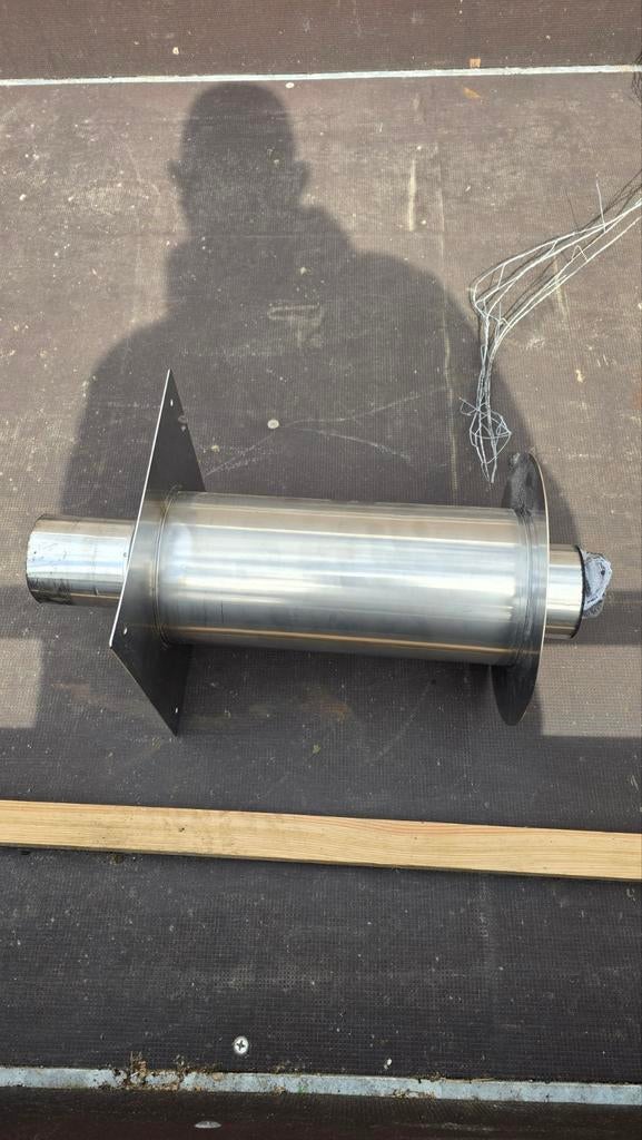 Muurdoorvoer 80mm, Ophalen, Rvs, Minder dan 2 meter, 80 mm of meer