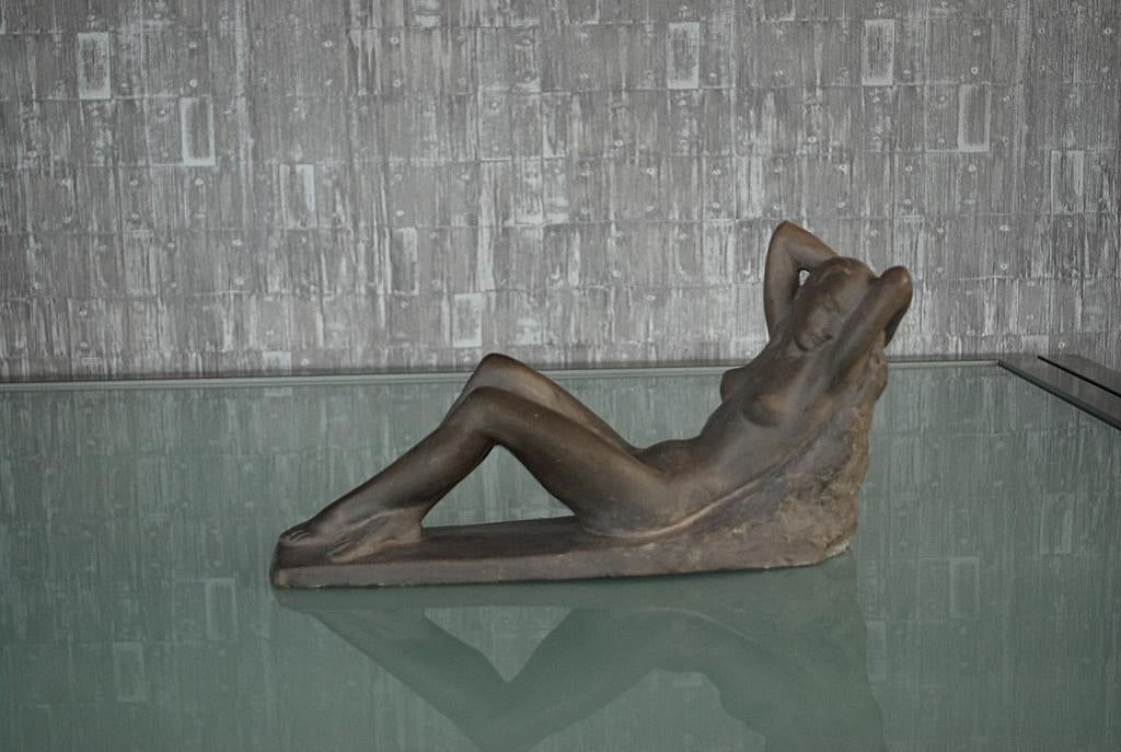 Nándor Berky vrouwelijk naakt gesigneerde sculptuur, Ophalen of Verzenden