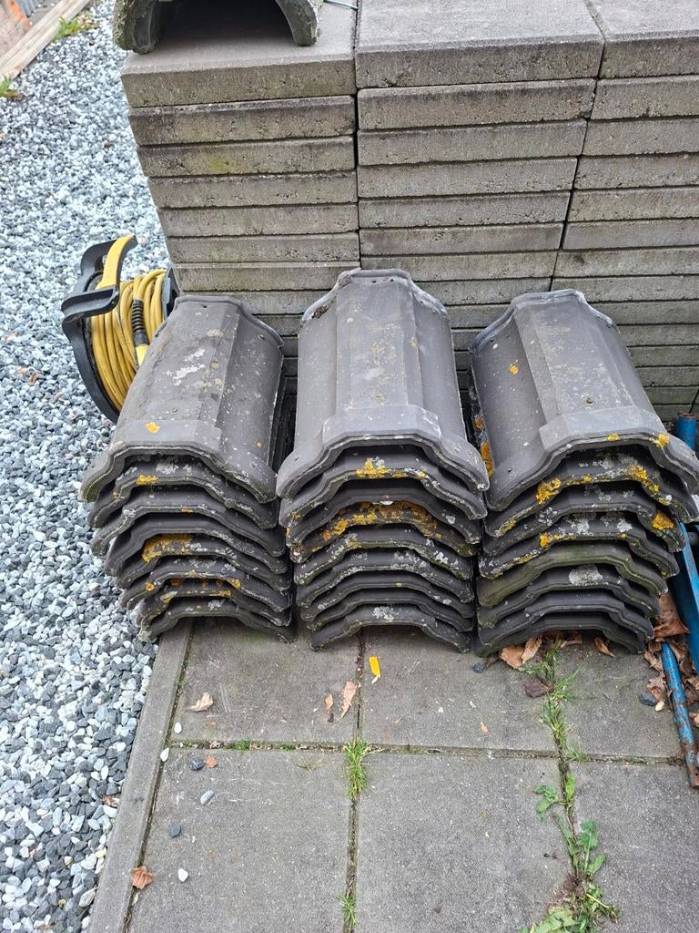 Top partij mulden nokvorsten blauw gesmoord 25x, Doe-het-zelf en Verbouw, Dakpannen en Dakbedekking, Ophalen, Gebruikt, Steen of Klei