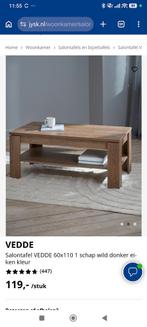 Salontafel VEDDE 60x110 met schap, 100 tot 150 cm, Eikenhout, Zo goed als nieuw, Minder dan 50 cm