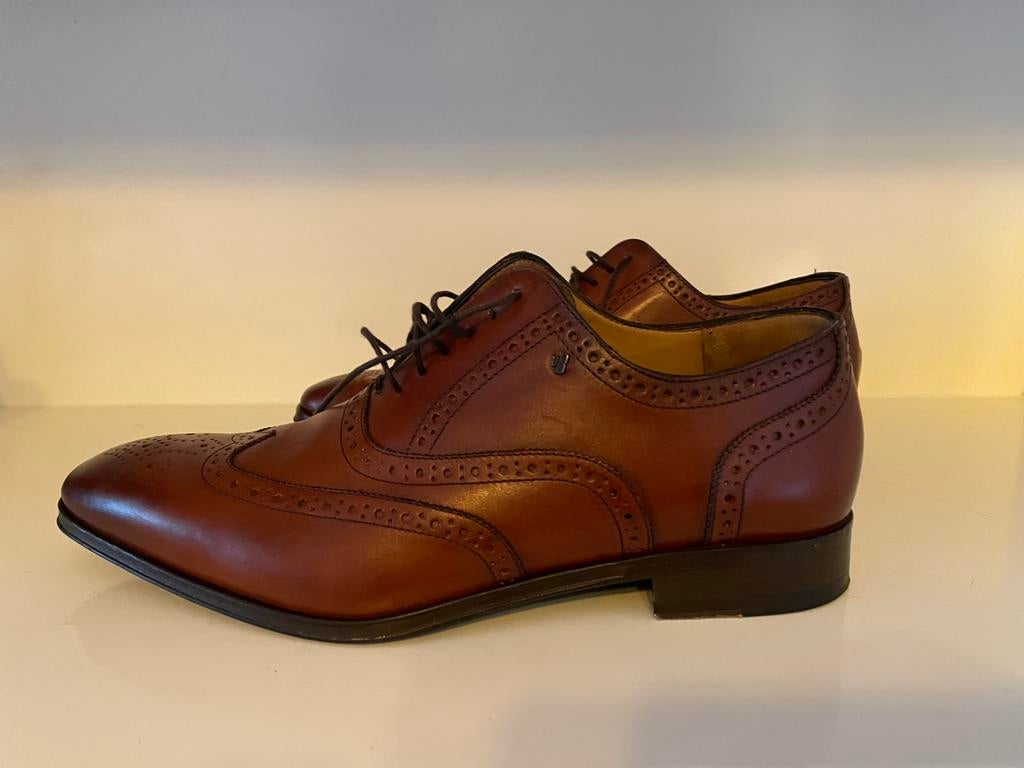 Van Bommel Raffa schoenen maat 7 1/2 ( 41 EU) bruin leer, Kleding | Heren, Schoenen, Ophalen of Verzenden, Zo goed als nieuw, Bruin