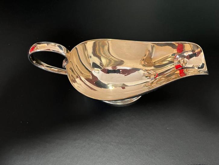 Verzilverde sauskom 0,15 ltr. Württemberg Metalwaren Fabriek, Antiek en Kunst, Antiek | Goud en Zilver, Zilver, Ophalen of Verzenden