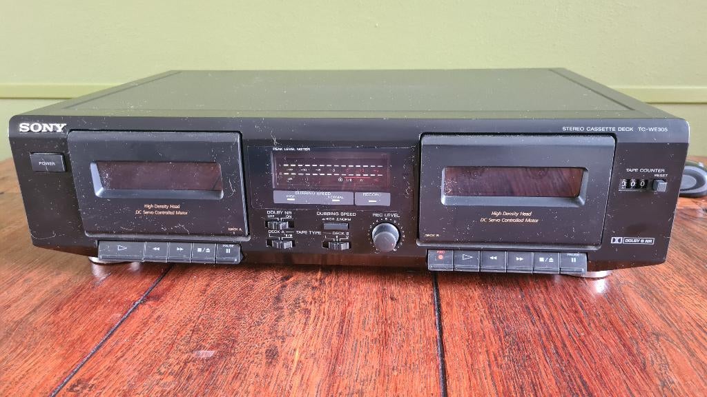 (dubbel) Stereo cassette deck Sony TC-WE305, Ophalen of Verzenden, Dubbel, Sony, Tape counter