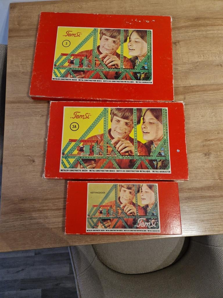 Vintage TemSi Metaalbouwdozen, Ophalen of Verzenden, Gebruikt
