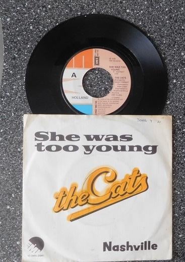The Cats - she was too young (vanaf € 1,50), Ophalen of Verzenden, Zo goed als nieuw, 7 inch, Pop