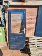 Hardhouten achterdeur met glas 201 x 81, Gebruikt, Overige typen, Minder dan 200 cm, 1 raam