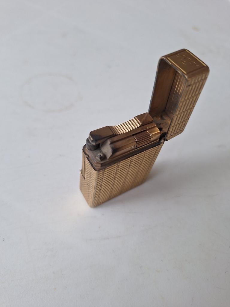 Vintage Vergulde Dupont Aansteker, Verzamelen, Rookartikelen, Aanstekers en Luciferdoosjes, Ophalen of Verzenden, Gebruikt, Aansteker