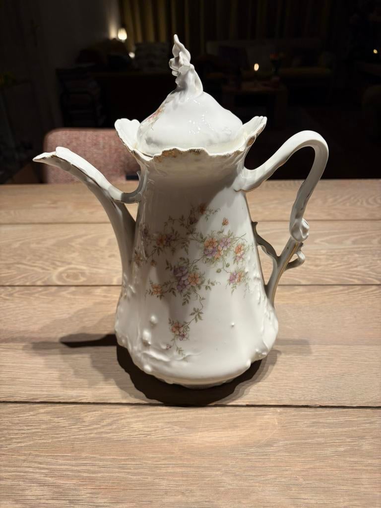 Koffiekan pot bavaria Z.S & Ci 140 porselein gouden accenten, Ophalen of Verzenden