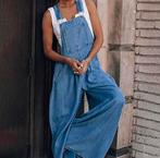 Comfortabele denim tuinbroek - Maat l-xl, Kleding | Dames, Jumpsuits, Ophalen of Verzenden, Zo goed als nieuw, Maat 42/44 (L)