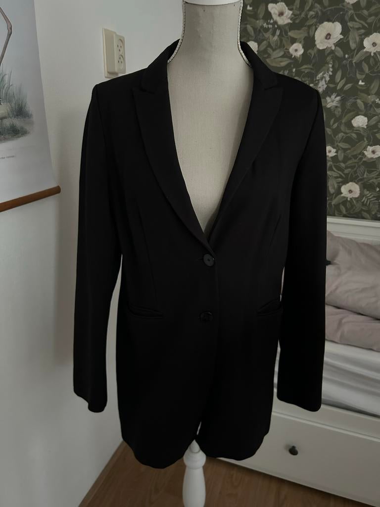 Prachtige zwarte blazer Vanilia maat 44, Zwart, Maat 42/44 (L), Ophalen of Verzenden, Zo goed als nieuw