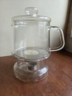 Glazen theepot met theelicht van Douwe Egberts, Huis en Inrichting, Ophalen of Verzenden, Zo goed als nieuw