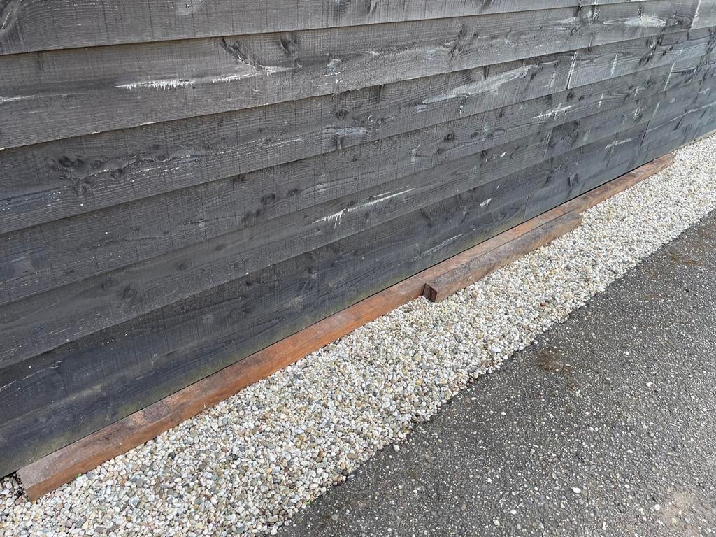 Hardhouten paal 7x7 4,5 mtr, Ophalen, Zo goed als nieuw, 250 cm of meer, Palen