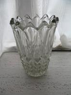 Deco Glazen Kristallen bewerkte Vaas ( 12 kantig ) Vintage, Ophalen of Verzenden