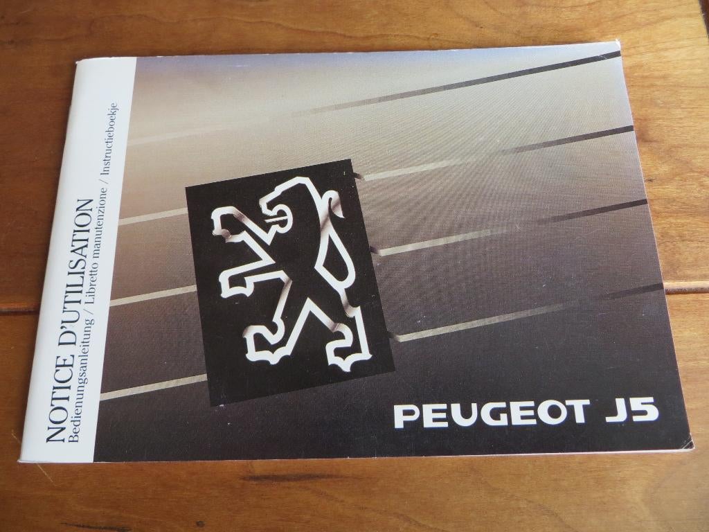 Instructieboek Peugeot J5 benzine, diesel 1989 meertalig +NL, Ophalen of Verzenden