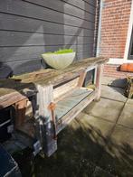 Decoratieve houten werkbank met bankschroef, Doe-het-zelf en Verbouw, Werkbanken, Ophalen, Gebruikt, 170 cm of meer, Bankschroef