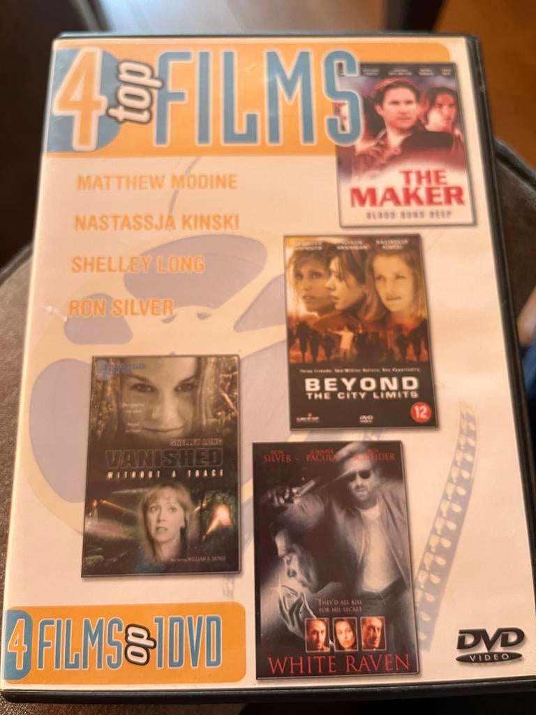 4 Top Films op 1 DVD: The Maker, Beyond, Vanished, White Rav, Vanaf 12 jaar, Ophalen of Verzenden, Gebruikt, Boxset