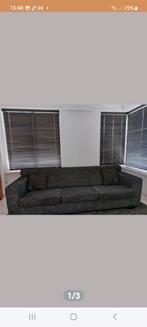 Bank,   zwart/ grijs/ wit kleur, stof., Huis en Inrichting, Banken | Bankstellen, Ophalen of Verzenden, Gebruikt, Stof