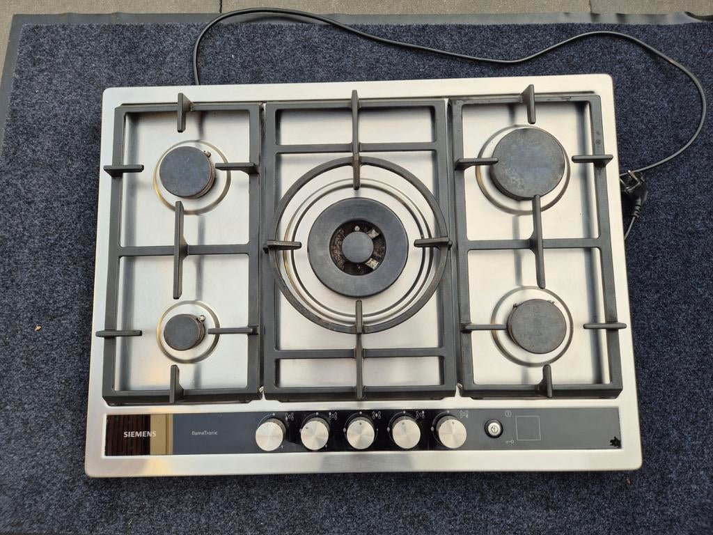 Siemens Flametronic gaskookplaat - 5 branders, Witgoed en Apparatuur, Kookplaten, Ophalen, Gebruikt, Inbouw, Gas