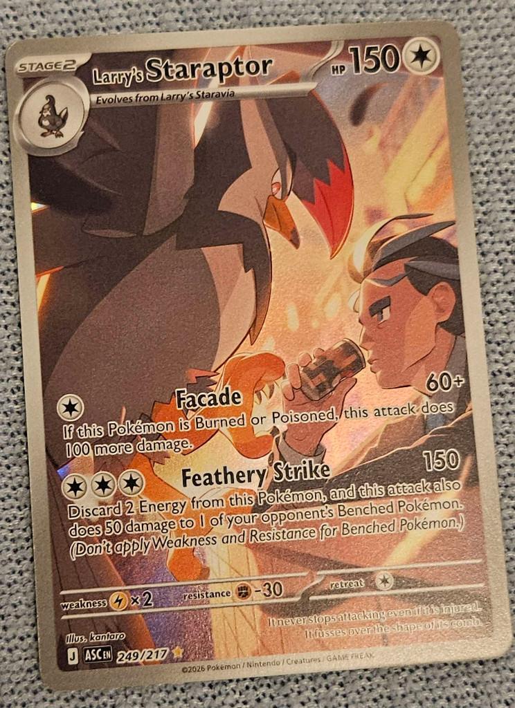Pokemon Larry's Staraptor (ASC 249), Ophalen, Nieuw, Losse kaart, Foil