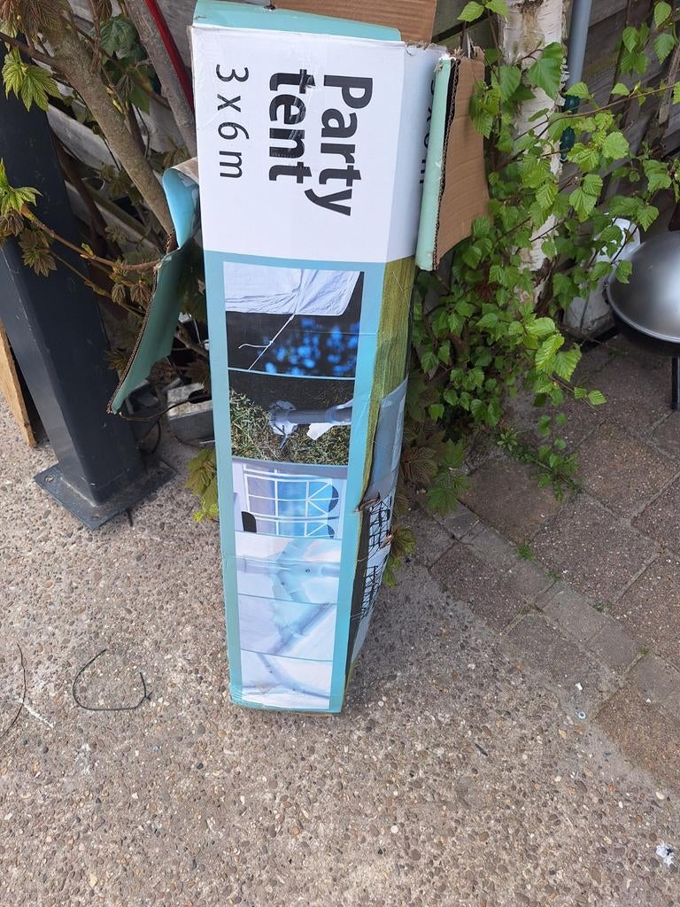 Partytent 3x6m - Ideaal voor feesten en evenementen, Ophalen, Gebruikt, Partytent, Minder dan 4 meter