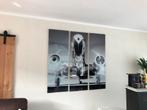 3-delige glas Dakota vliegtuig wanddecoratie, Ophalen, 125 cm of meer, Zo goed als nieuw, Foto of Poster