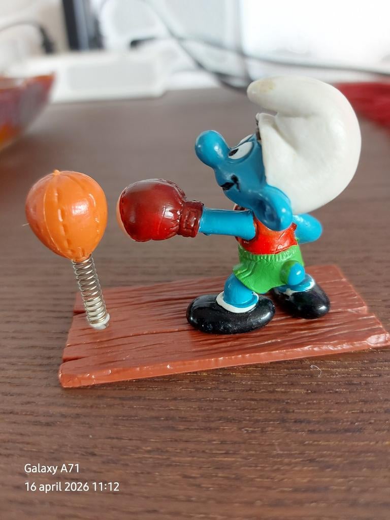 Smurfen bokser glazen pin Hong Kong, Ophalen of Verzenden, Gebruikt, Verschillende Smurfen
