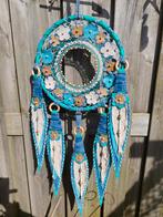 Handgemaakte Dromenvanger van Leer en Jeansstof - NieQart, Huis en Inrichting, Woonaccessoires | Overige, Ophalen of Verzenden