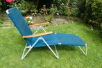 vintage ligstoel uit de jaren 70 ligbed, Ophalen, Gebruikt, Kunststof, Inklapbaar