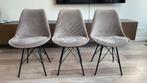 Taupe eetkamerstoelen, Ophalen, Gebruikt, Bruin, Stof