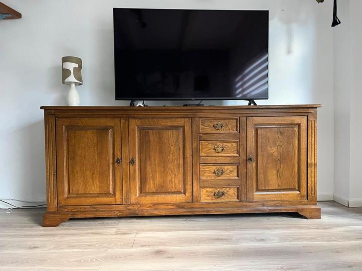 Houten dressoir kast, Huis en Inrichting, Kasten | Dressoirs, Gebruikt, 150 tot 200 cm, 25 tot 50 cm, Met lade(s), Overige houtsoorten