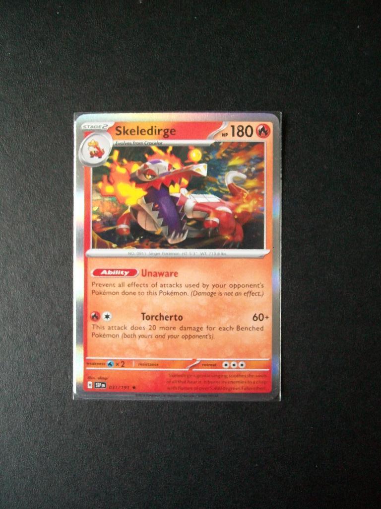 9972. Nieuwe Pokemon Kaart holo rare SKELEDIRGE   (031/191), Verzenden, Nieuw, Losse kaart, Foil