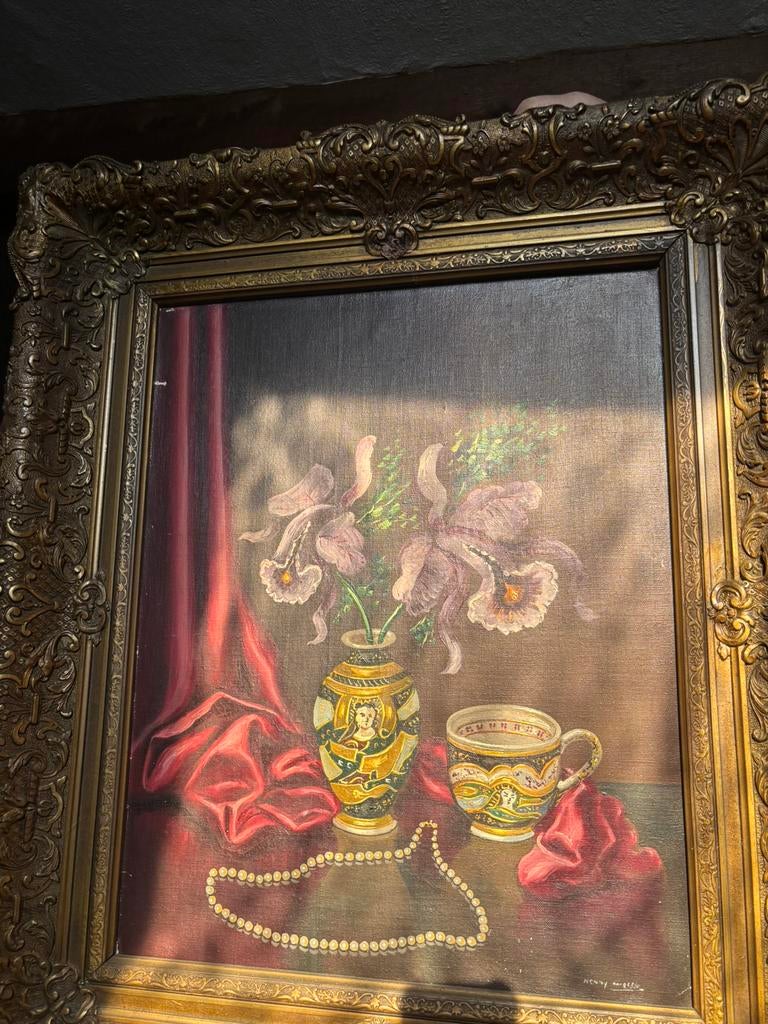Antiek origineel schilderij, Antiek en Kunst, Ophalen of Verzenden