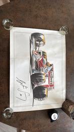Poster  Ayrton Senna wereldkampioen 1991, Ophalen, Gebruikt, A1 t/m A3