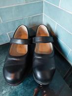 Zwart leren schoenen, geschikt diabetes 41 extra brede voet, Zwart, Overige typen, Ophalen of Verzenden, Zo goed als nieuw