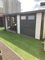 ACTIE!! Demo metalen tuinhuis met luifel 582x238cm., Ophalen, 200 tot 400 cm, Tuinhuis, Zo goed als nieuw