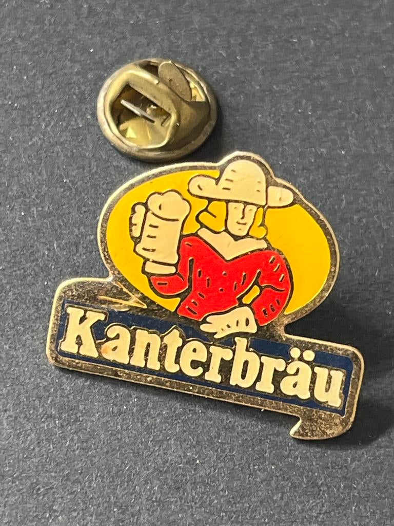Vintage KANTERBRÄU Bier Pin Speld, Verzamelen, Biermerken, Ophalen of Verzenden, Gebruikt