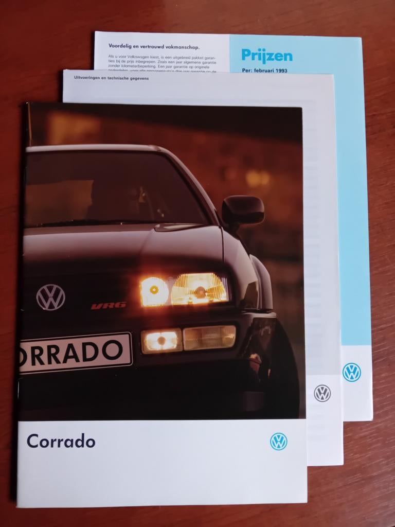 Brochure Volkswagen Corrado 1993, Ophalen of Verzenden, Nieuw, Volkswagen
