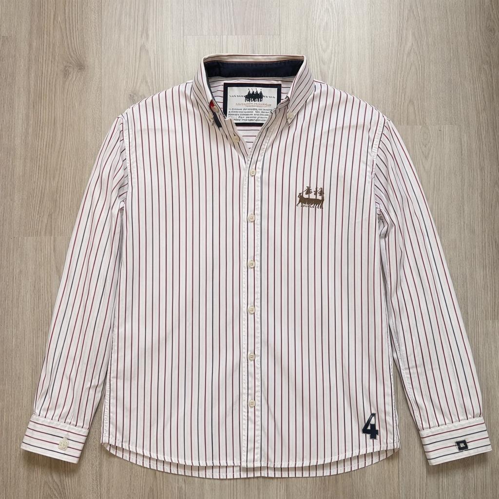 Van Santen & Van Santen Overhemd Strepen XXL, Kleding | Heren, Overhemden, Ophalen of Verzenden, Zo goed als nieuw, Blauw, Overige halswijdtes