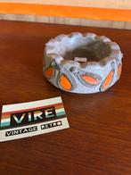 Vintage jaren 70 grijs oranje Strehla asbak, ?, Zo goed als nieuw, Asbak, ?