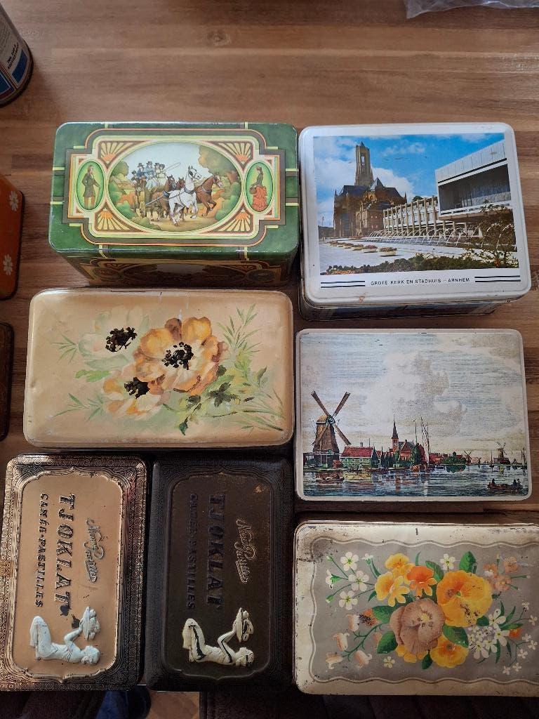 Vintage blikken, Verzamelen, Blikken, Ophalen of Verzenden, Gebruikt, Overige, Overige merken