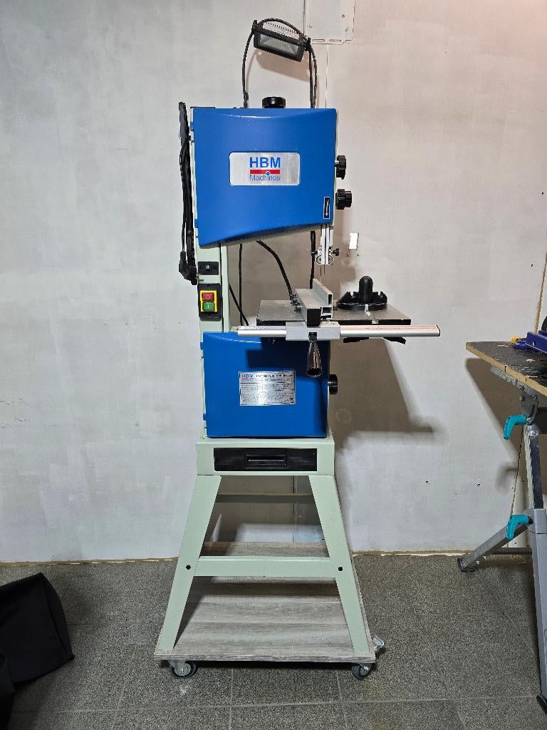 Houtlintzaag HBM 250 Profi _ Afgesteld_ + extra zaaglint, Ophalen, 70 mm of meer, Zo goed als nieuw, HBM machines