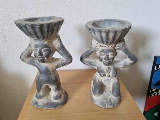 2 beeldjes maya cultuur, Ophalen of Verzenden