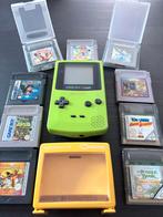 Nintendo Game Boy Color Groen + 9 spellen, Ophalen of Verzenden, Zo goed als nieuw, Game Boy Color