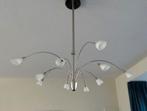 Hele mooie hanglamp voor boven de salontafel met 8 kelkjes, Ophalen, Gebruikt, Glas