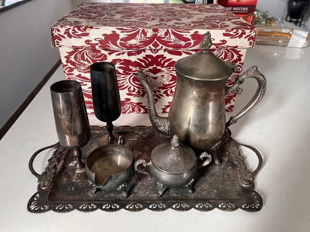 Thee servies met lepeltjes, Antiek en Kunst, Ophalen