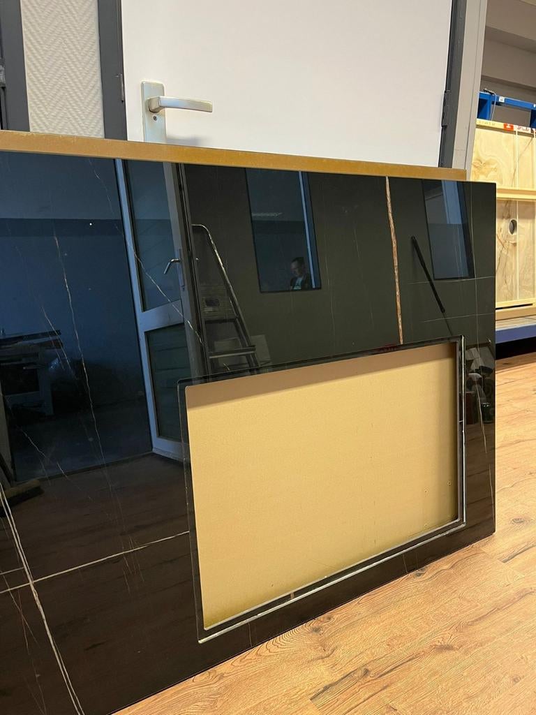 Nieuw Keramiek Werkblad met Barblad - Zwart Marmerlook, Ophalen, 75 cm of meer, Zwart, Nieuw