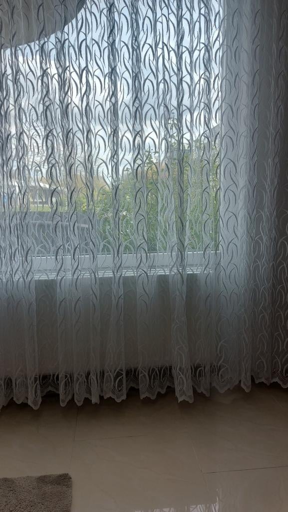 Wit vitrage met mooi plooien twee stuk 4meter breed 2.43 lan, Ophalen of Verzenden, Wit, 200 cm of meer, 200 cm of meer