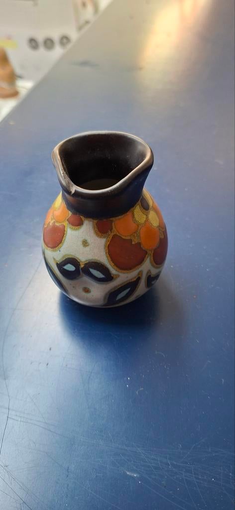Mini vaasje Gouds Plateel, Antiek en Kunst, Ophalen of Verzenden