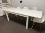 Grote Witte Eettafel, Huis en Inrichting, Tafels | Eettafels, Ophalen, Overige materialen, Gebruikt, 200 cm of meer